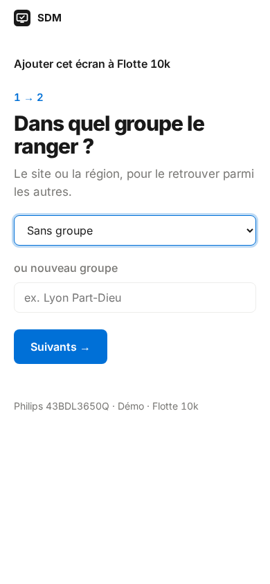 Choisir le groupe