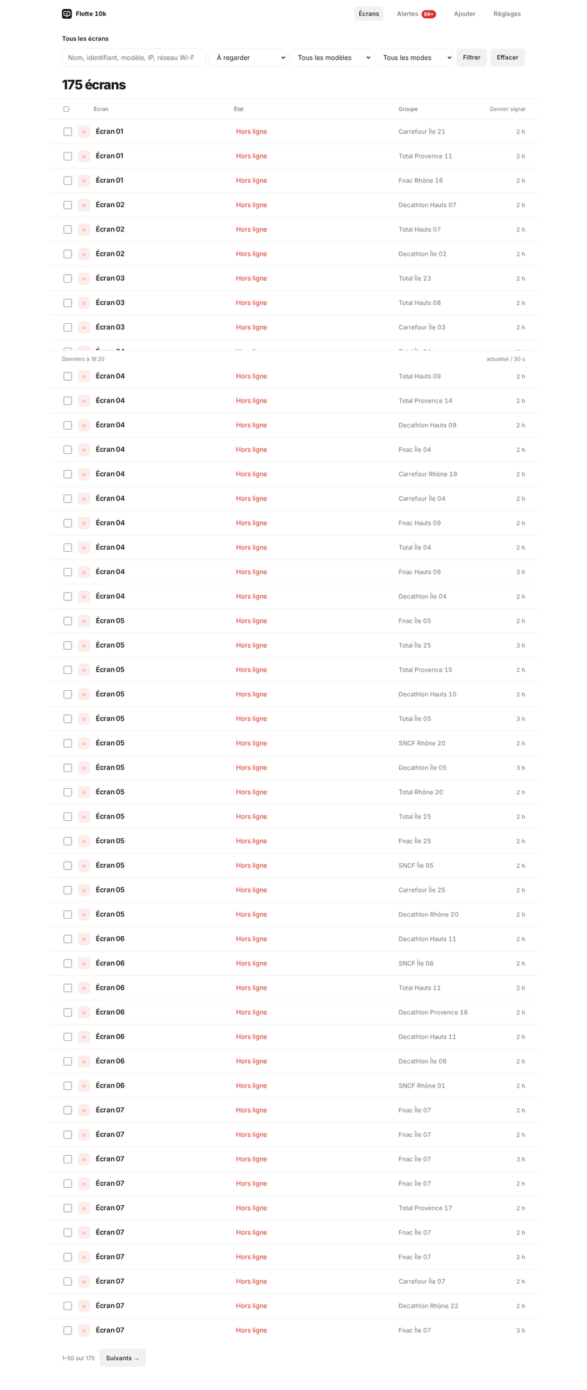 Liste filtrée sur « À regarder »